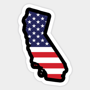 California State Shape Flag Background Sticker